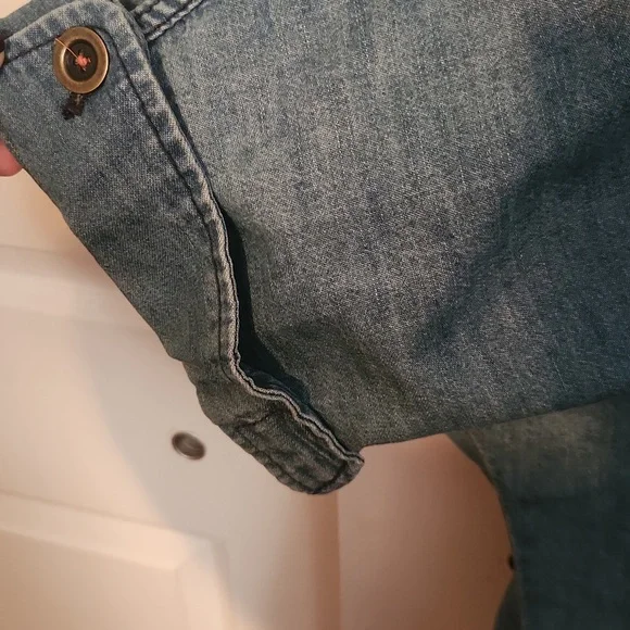 Anthropologie Denim Drawstring Jacket PILCRO - Picture 2 of 8